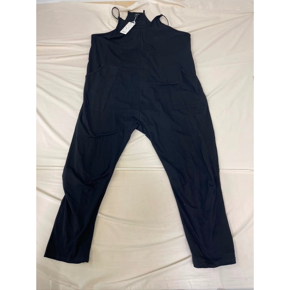 Automet Black Sleeveless Wide Leg Jumper Jumpsuit with Pockets XL‎ NWT